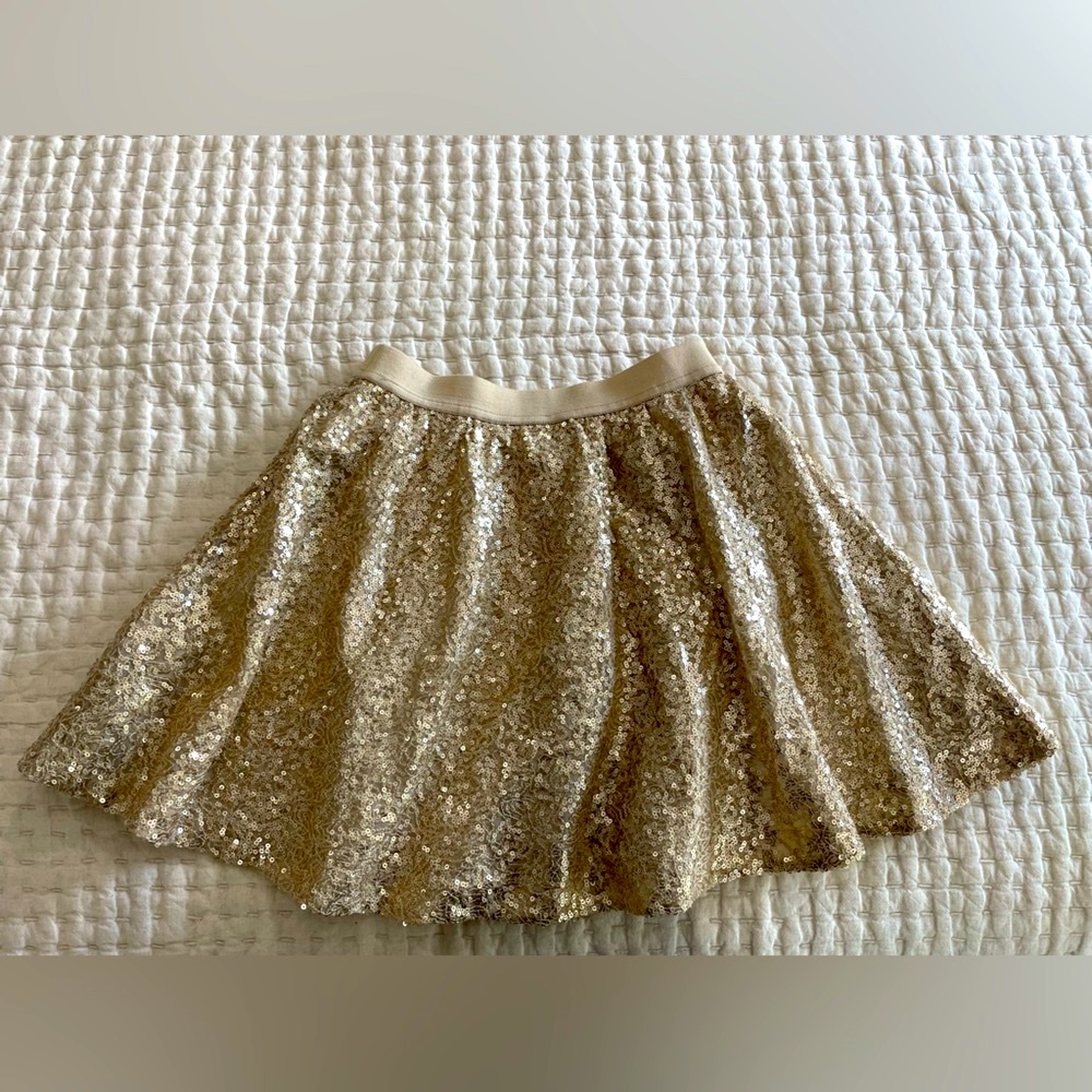 Gap Kids gold and taupe sequin skirt, size large